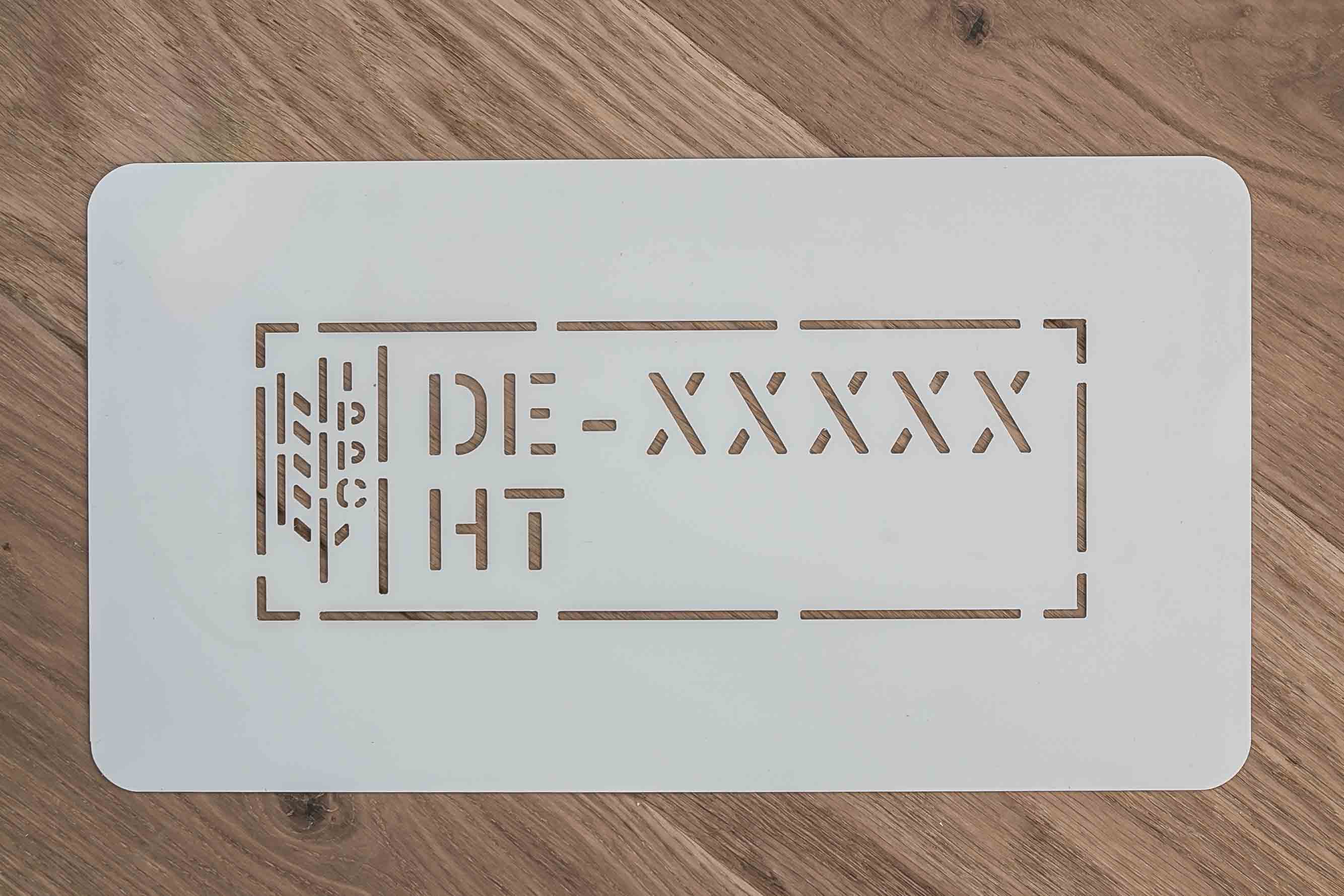 Ihre IPPC-Schablone mit Betriebsnummer