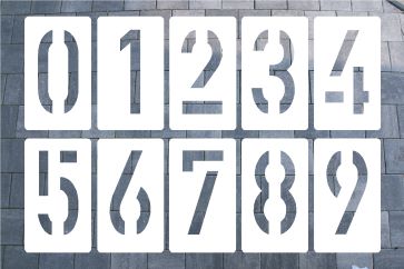 Zahlenschablone DIN 1451 aus Kunststoff
