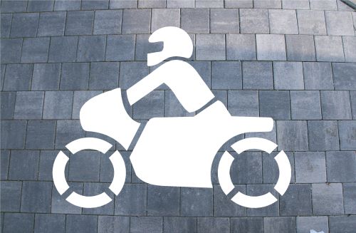 Motorrad Parkplatz Piktogramm