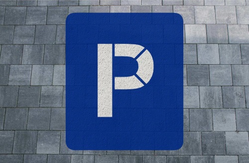 Parkplatz Schablone