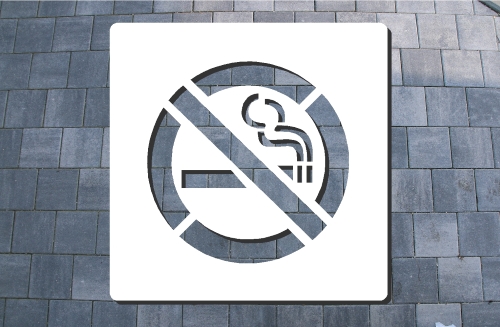 Rauchverbot Bodenmarkierung zum Malen oder Sprühen 
