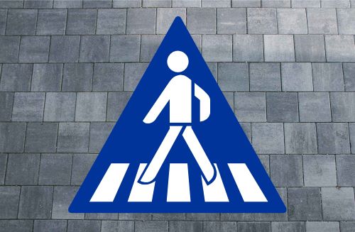 BODENSCHABLONE - ÜBERWEG Bodenschablone Sprühen Überweg